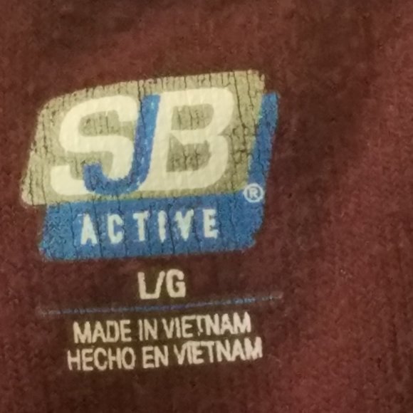 SJB Active wear Women's Large Burgundy/ Maroon Red Elastic Waist Pant EUC - Picture 5 of 7